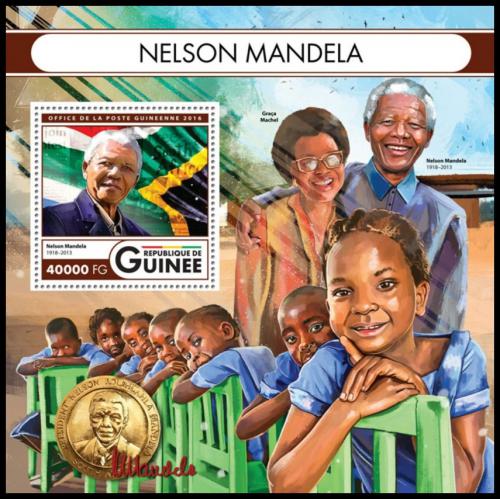 Poštová známka Guinea 2016 Nelson Mandela Mi# Block 2698 Kat 16€