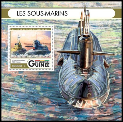 Potov znmka Guinea 2016 Ponorky Mi# Block 2714 Kat 20