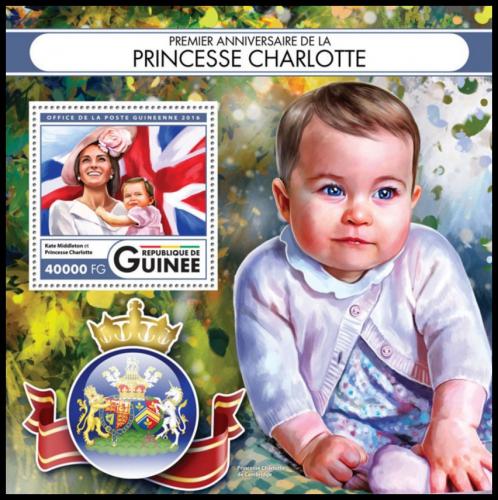 Poštová známka Guinea 2016 Princezna Charlotte Mi# Block 2700 Kat 16€
