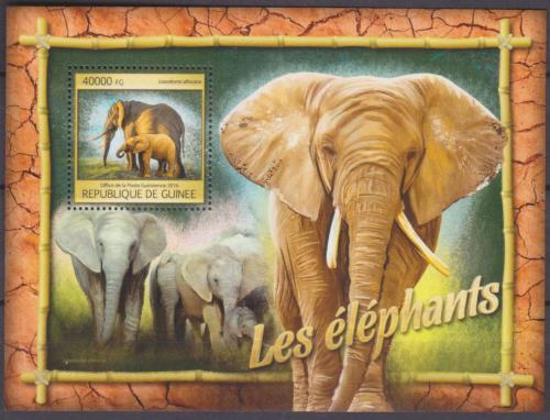 Poštová známka Guinea 2016 Slony Mi# Block 2666 Kat 16€