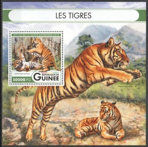 Poštová známka Guinea 2016 Tygøi Mi# Block 2708 Kat 20€