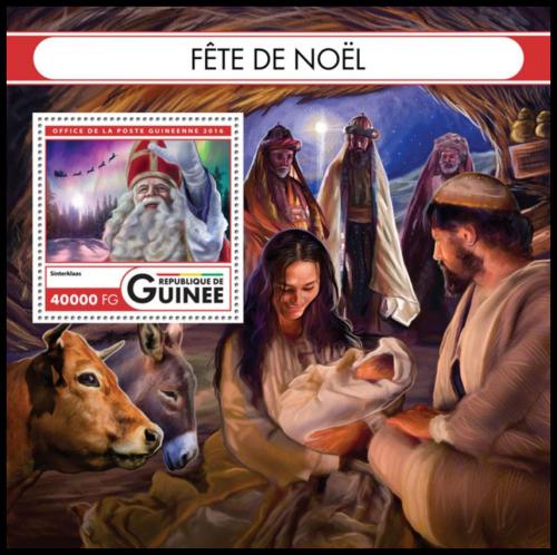 Poštová známka Guinea 2016 Vianoce Mi# Block 2701 Kat 16€