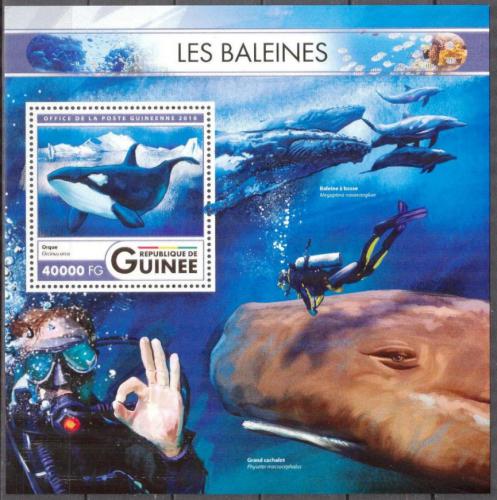Poštová známka Guinea 2016 Ve¾ryby Mi# Block 2684 Kat 16€