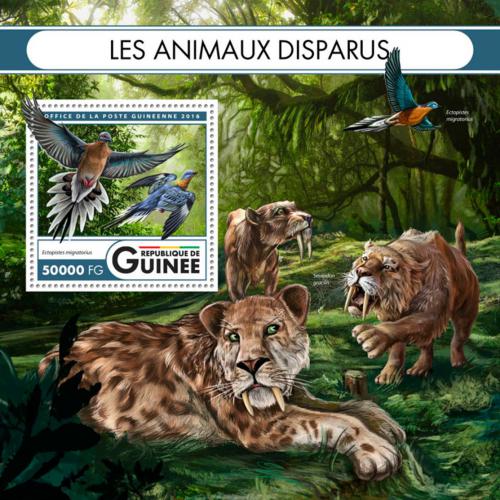 Poštová známka Guinea 2016 Vyhynulá fauna Mi# Block 2706 Kat 20€