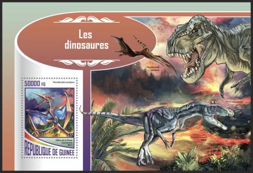 Potov znmka Guinea 2017 Dinosaury Mi# Block 2828 Kat 20 - zvi obrzok
