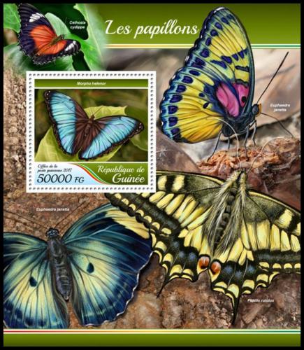 Poštová známka Guinea 2017 Motýle Mi# Block 2805 Kat 20€