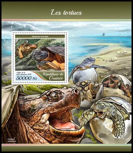 Poštová známka Guinea 2017 Korytnaèky Mi# Block 2807 Kat 20€