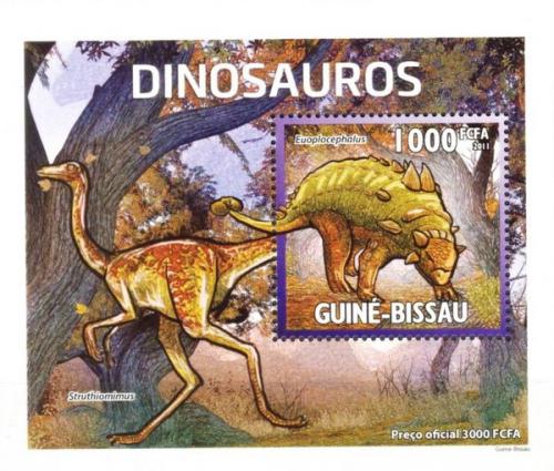 Poštová známka Guinea-Bissau 2011 Dinosaury DELUXE Mi# 5335 Block