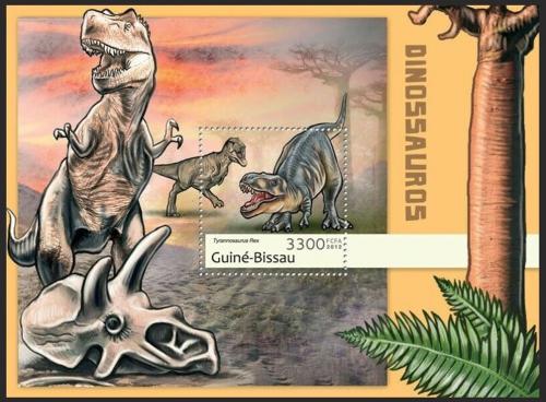 Potov znmka Guinea-Bissau 2012 Dinosaury Mi# Block 1106 Kat 13 - zvi obrzok