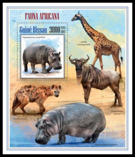 Poštová známka Guinea-Bissau 2013 Africká fauna Mi# Block 1235 Kat 12€