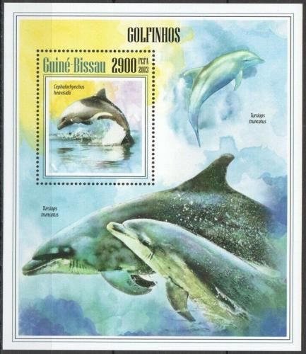 Poštová známka Guinea-Bissau 2013 Delfíny Mi# Block 1208 Kat 12€