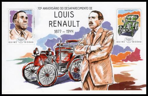Poštová známka Guinea-Bissau 2014 Louis Renault Mi# Block 1242 Kat 12€