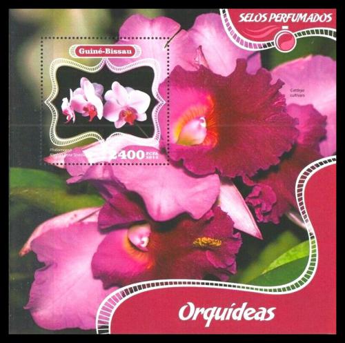 Poštová známka Guinea-Bissau 2014 Orchideje Mi# Block 1266 Kat 10€