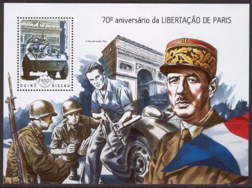 Poštová známka Guinea-Bissau 2014 Oslobodenie Paøíže Mi# Block 1276 Kat 9€