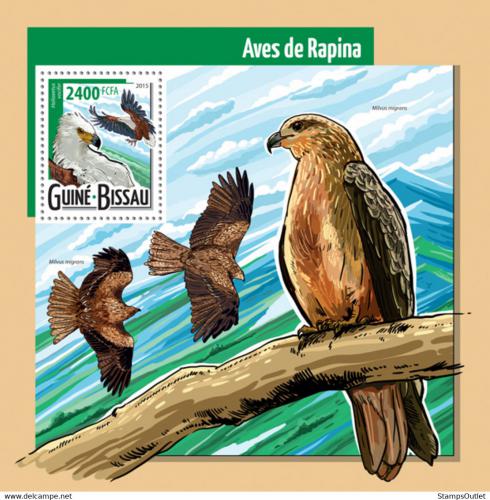 Poštová známka Guinea-Bissau 2015 Dravci Mi# Block 1381 Kat 9€
