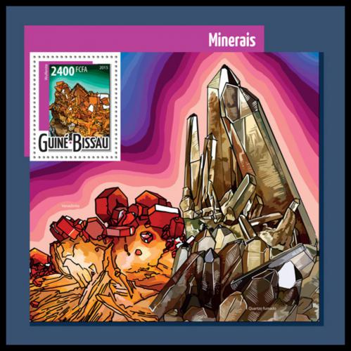 Poštová známka Guinea-Bissau 2015 Minerály Mi# Block 1377 Kat 9€