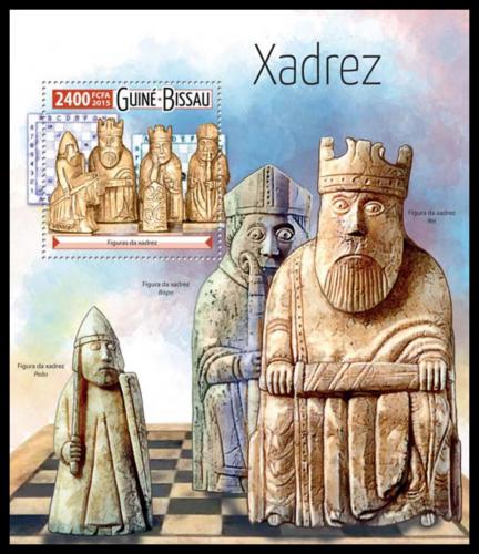 Poštová známka Guinea-Bissau 2015 Šachové figurky Mi# Block 1405 Kat 9€