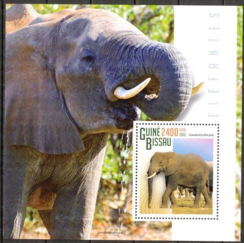 Poštová známka Guinea-Bissau 2015 Slony Mi# Block 1321 Kat 9€