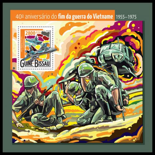 Poštová známka Guinea-Bissau 2015 Vietnamská válka Mi# Block 1372 Kat 11€