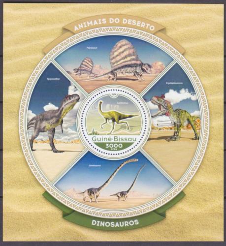 Poštová známka Guinea-Bissau 2016 Dinosaury Mi# Block 1520 Kat 11€