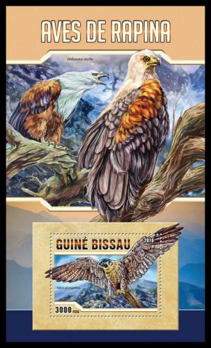 Poštová známka Guinea-Bissau 2016 Dravci Mi# Block 1490 Kat 11€
