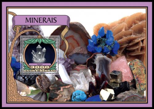 Poštová známka Guinea-Bissau 2016 Minerály Mi# Block 1530 Kat 11€