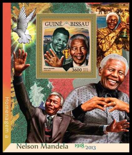 Poštovní známka Guinea-Bissau 2016 Nelson Mandela Mi# Block 1502 Kat 13.50€