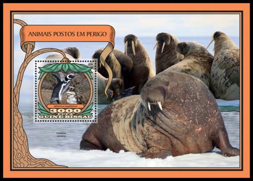 Poštová známka Guinea-Bissau 2016 Ohrožená fauna Mi# Block 1534 Kat 11€