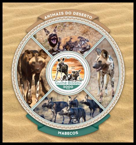 Poštová známka Guinea-Bissau 2016 Pes hyenový Mi# Block 1527 Kat 11€