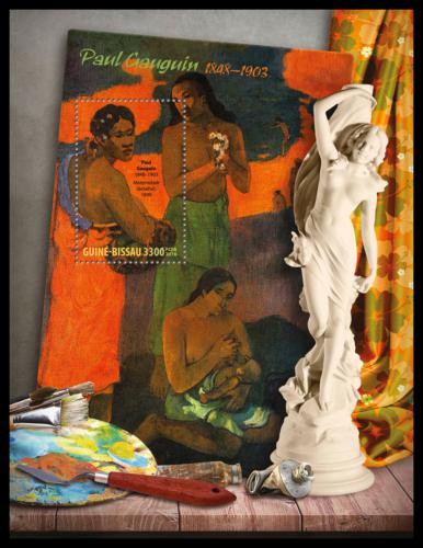 Poštová známka Guinea-Bissau 2016 Umenie, akty, Paul Gauguin Mi# Block 1480 Kat 12.50€