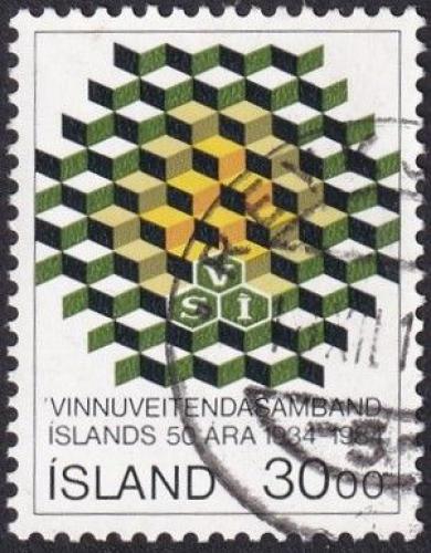 Potov znmka Island 1984 Konference zamstnavatel 1A Mi# 621