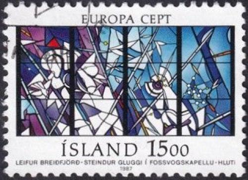 Potov znmka Island 1987 Eurpa CEPT, modern architektura Mi# 666