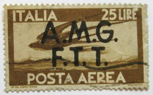 Poštová známka Taliansko 1947 Okupace, letecká SC# 1LNC6 Kat $35