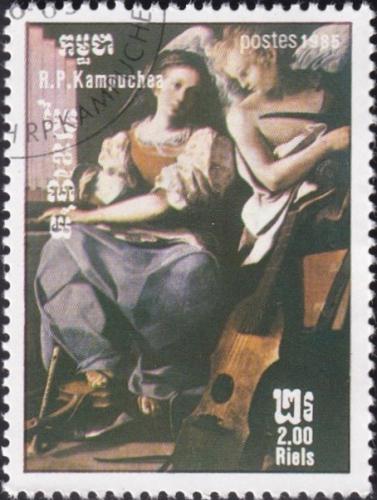 Potov znmka Kamboda 1985 Umenie, Bartolomeo Schedoni Mi# 685