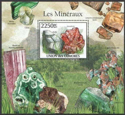 Poštová známka Komory 2011 Minerály Mi# Block 612 Kat 11€