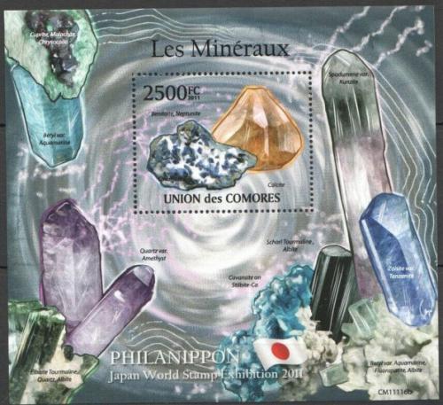 Poštová známka Komory 2011 Minerály Mi# Block 614 Kat 13€