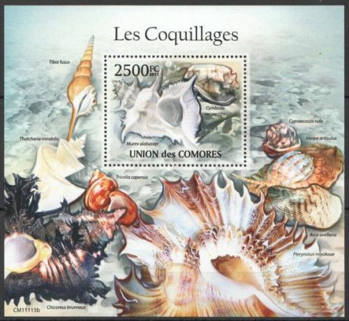 Poštová známka Komory 2011 Mušle Mi# Block 616 Kat 13€