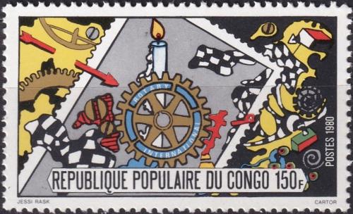 Potov znmka Kongo 1980 Rotary Intl., 75. vroie Mi# 732 