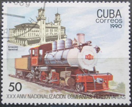 Potov znmka Kuba 1990 Parn lokomotva Mi# 3417