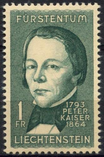 Poštová známka Lichtenštajnsko 1964 Peter Kaiser, historik Mi# 448