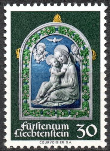 Poštová známka Lichtenštajnsko 1971 Vianoce, plastika, Andrea della Robbia Mi# 555