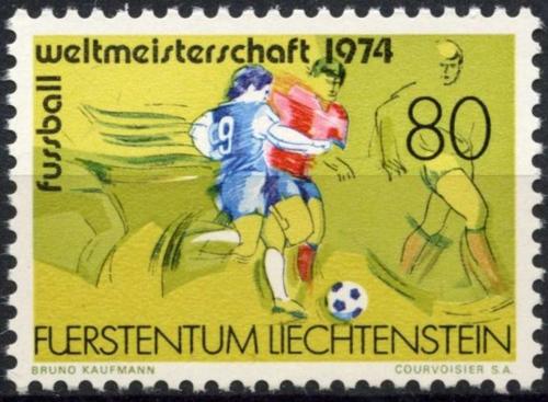 Poštová známka Lichtenštajnsko 1974 MS ve futbale Mi# 606
