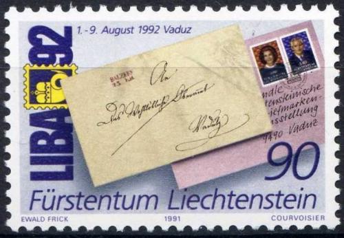 Poštová známka Lichtenštajnsko 1991 Výstava LIBA Mi# 1026