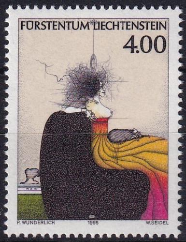 Potov znmka Lichtentajnsko 1995 Umenie, Paul Wunderlich Mi# 1123 Kat 7