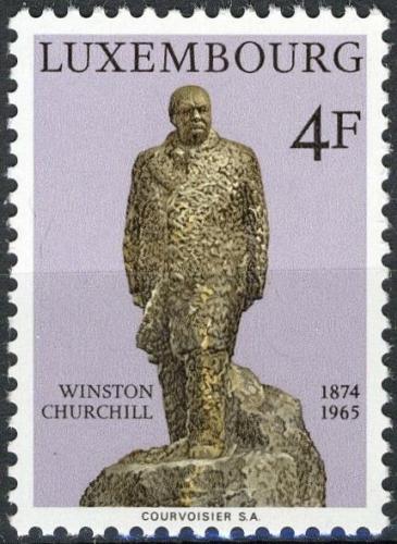 Potov znmka Luxembursko 1974 Bronzov socha Winstona Churchilla Mi# 884 - zvi obrzok