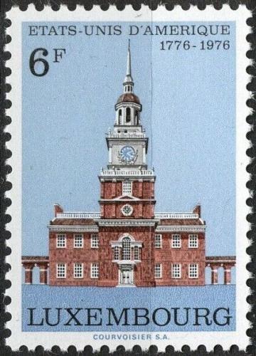 Potov znmka Luxembursko 1976 Independence Hall, Philadelphia/USA Mi# 930 - zvi obrzok