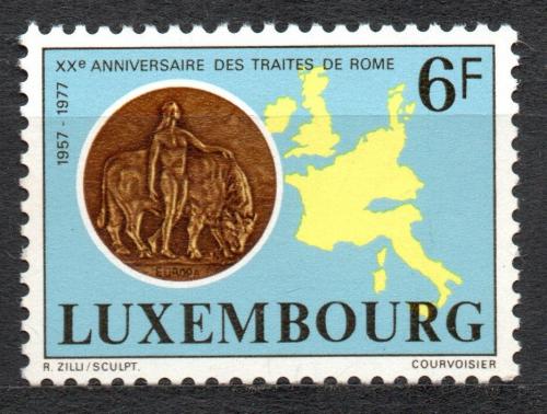 Poštová známka Luxembursko 1977 Øímské smlouvy, 20. výroèie Mi# 956