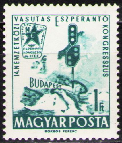 Potov znmka Maarsko 1962 Kongres esperanta Mi# 1819