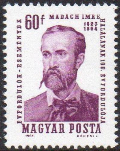 Poštová známka Maïarsko 1964 Imre Madách, dramatik Mi# 2022
