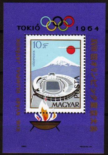 Poštová známka Maïarsko 1964 LOH Tokio Mi# Block 43